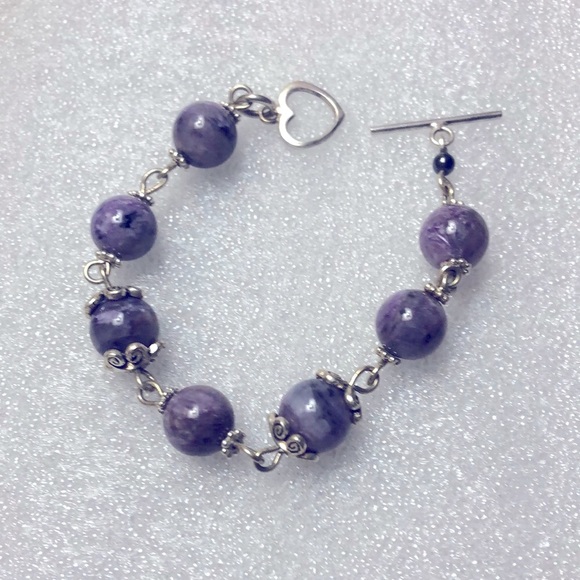 Charoite toggle bracelet - Picture 1 of 4